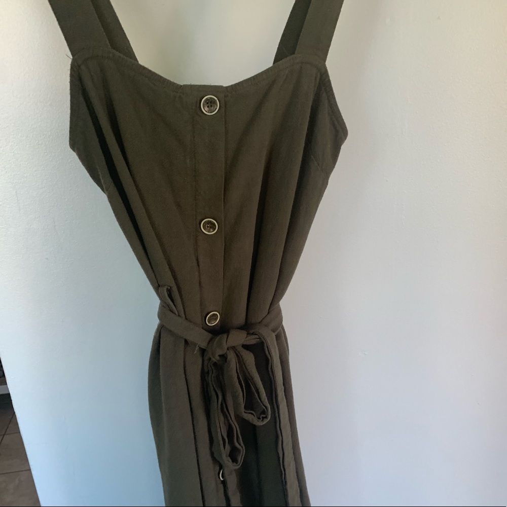 Olive Belted Dress